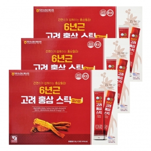더존건강 6년근 고려 홍삼 스틱 26포 3박스