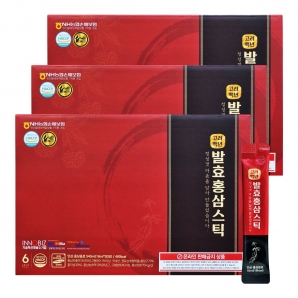 더존건강 고려백년 발효홍삼스틱 30포 3박스