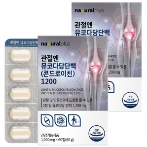 내츄럴플러스 관절엔 뮤코다당단백(콘드로이친)1200 60정 2박스