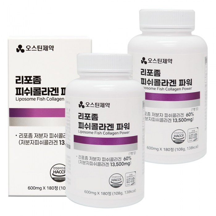 오스틴제약 리포좀 피쉬콜라겐 파워 180정 2박스