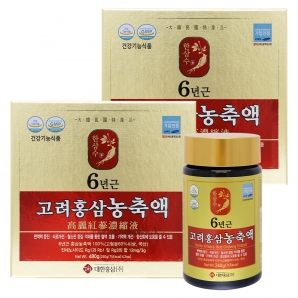 한삼수 고려6년근 홍삼농축액 240g 2병 2박스