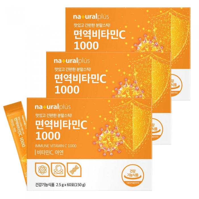 내츄럴플러스 면역비타민C1000 60포 3박스