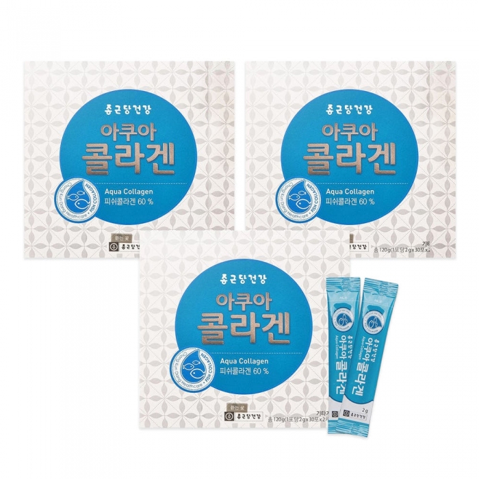종근당건강 아쿠아 콜라겐 60포 3박스