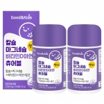 내츄럴플러스 굿앤키즈 칼슘 마그네슘 비타민D 아연 츄어블 90정 2박스