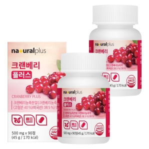 내츄럴플러스 크랜베리 플러스 90정 2박스