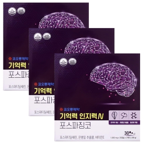 코오롱제약 기억력 인지력 N 포스파징코 60캡슐 3박스