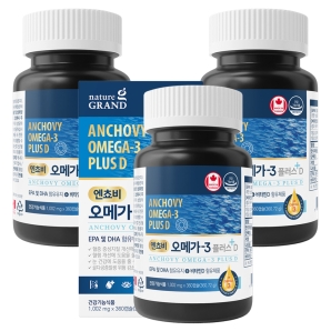 네이처그랜드 엔쵸비 오메가3 플러스D 360캡슐 3박스