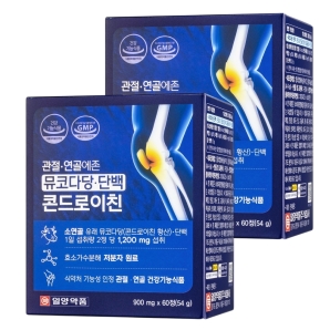 일양약품 관절연골에존 뮤코다당단백 콘드로이친 60정 2박스