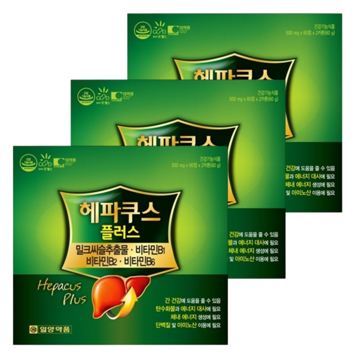 일양약품 헤파쿠스플러스 120정 3박스