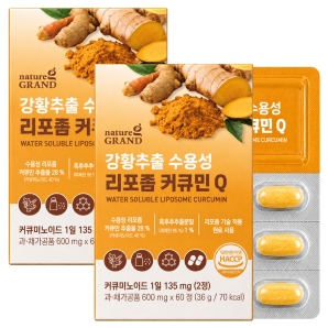 네이처그랜드 강황추출 수용성 리포좀 커큐민Q 60정 2박스