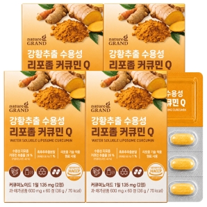 네이처그랜드 강황추출 수용성 리포좀 커큐민Q 60정 4박스