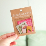[수입라벨] Sarah Hearts 고퀄리티 직조라벨