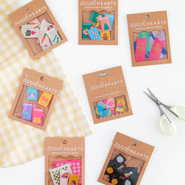 [수입라벨] Sarah Hearts 고퀄리티 직조라벨