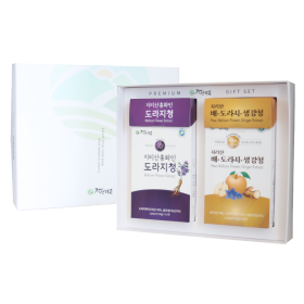[도라지] 지리산 배도라지생강청+도라지청 스틱 혼합 선물세트
