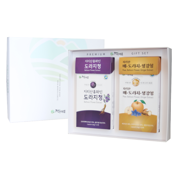 [도라지] 지리산 배도라지생강청+도라지청 스틱 혼합 선물세트