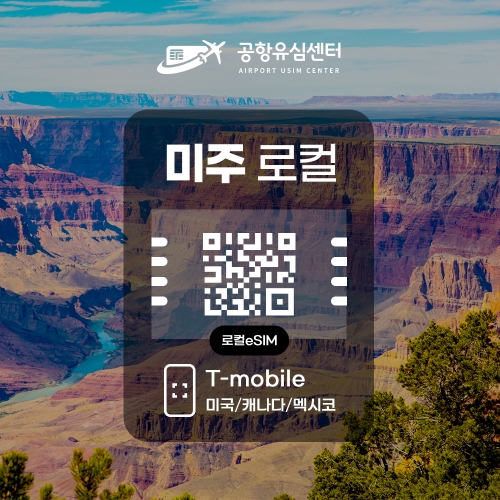 미국 T-Mobile 로컬 eSIM / 미국,캐나다,멕시코