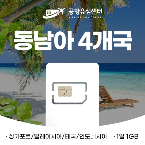동남아 4개국 유심 - 1일 1GB