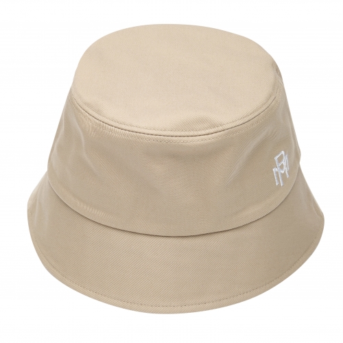 시그니처 로고 버킷햇 베이지