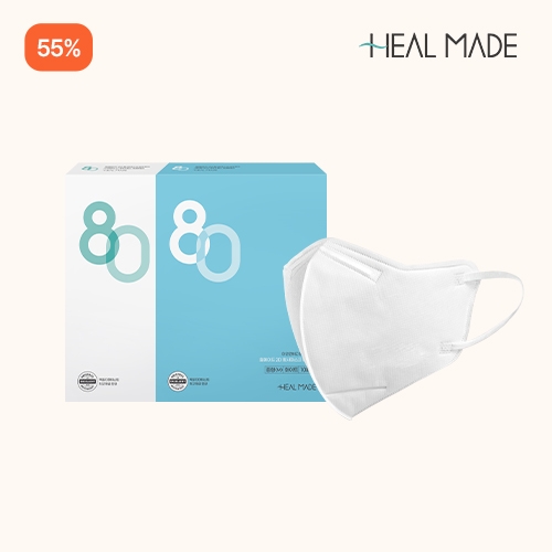 ★55%할인★<br>2D KF80 화이트 새부리형마스크 대형,중형,소형 50매