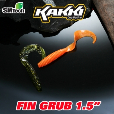 [KAKKI] 카키 / 핀그럽 1.5인치 / 루어 그럽웜 테일웜 / 배스 쏘가리
