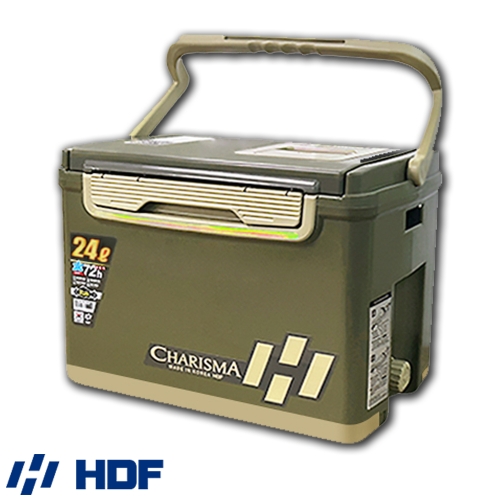 [해동] 24L 카리스마 아이스박스  카키 / HDF 쿨러 바다낚시 보냉 국내제작