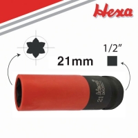 1/2" 휠너트소켓 (별타입)현대.기아차용  21MM DK418521