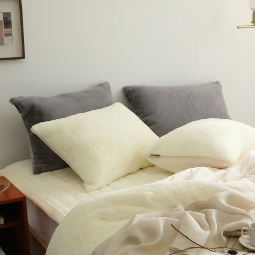 코튼렛 2025시즌 라셀 장모 극세사 겨울 베개커버 50x70