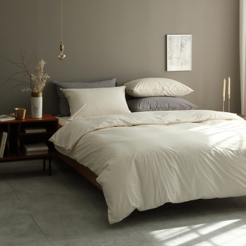 코튼렛 호텔침구 광폭 80수 바이오워싱 이불커버세트 SS