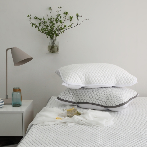 코튼렛 프리미엄 쿨타임 3중직 냉감 여름 누비밴딩 베개커버 40x60 50x70