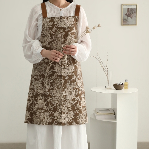 코튼렛 클래식 유럽풍 앞치마 순면 100% 원피스형 에이프런 신혼부부 집들이