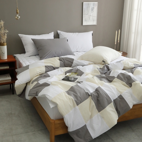 코튼렛 사계절 호텔침구 80수 순면 차렵이불 바이오워싱 광폭 무봉제 패치 옥수수솜