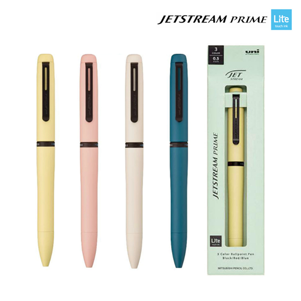 유니 제트스트림 프라임 회전식 3색 볼펜 라이트터치 0.5mm