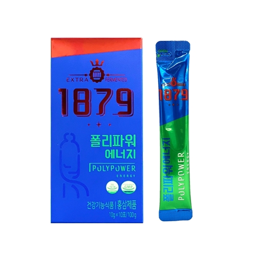 [건강기능식품]혈행건강1879 폴리파워 에너지-홍삼 스틱 간편 음료 10일분-10포