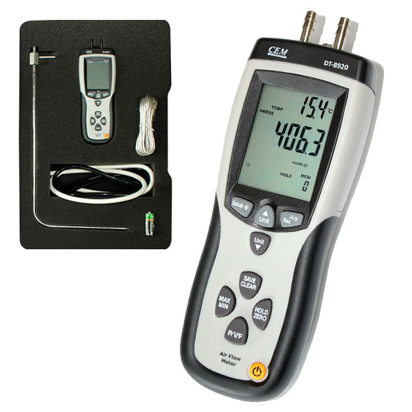 압력계 차압계 유량계 DT-8920 FlowMeter 압력 차압 유량 풍압 측정기 피토관포함