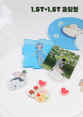 [코팅형아크릴칩] 2t/3t_투명/컬러/펄 아크릴