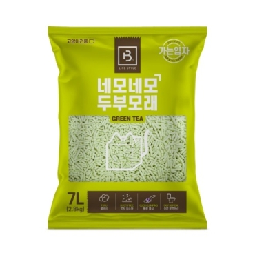 브리더랩 네모네모두부모래 가는입자(그린티)7L
