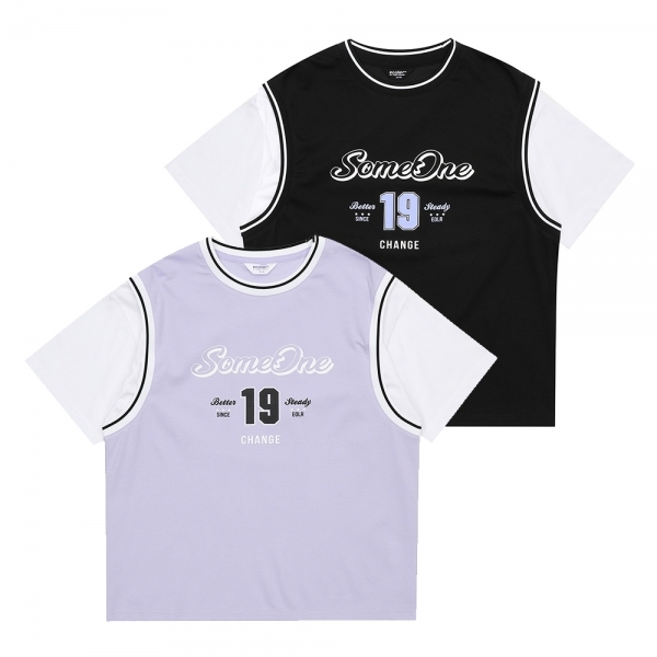 [에꼴리에] 여자 여름이월 5부 스포티 조끼 레이어드티(24B5452)