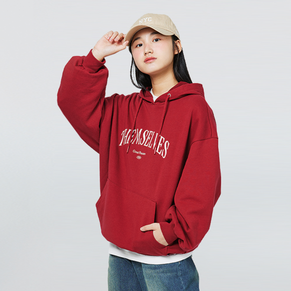 [소이] 여자 가을이월 버건디후드티(24F5452)