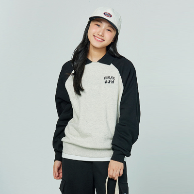 [소이] 여자 겨울이월 래글런요꼬카라맨투맨티(24W5459)