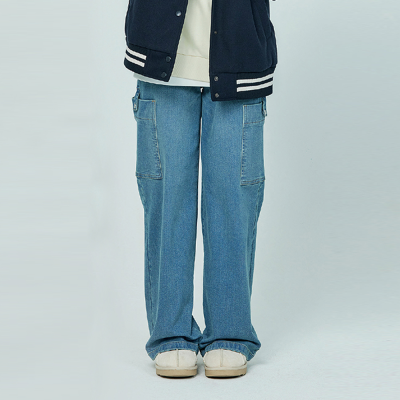 [소이] 여자 겨울이월 카고와이드블루진(24W5257)