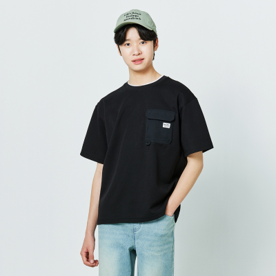 [소이] 남자 여름이월 5부 쿨스판 포켓배색티(25M5403)