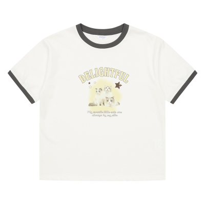[에꼴리에] 여자 여름이월 4.5부 캣프렌즈 링거티(25B0456)
