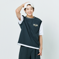 [소이] 남자 여름이월 5부 레이어드 쿨스판 조끼티(25M1707)