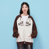 [에꼴리에] 여자 봄이월 루즈핏 배색라글란 후드점퍼(25C0151)