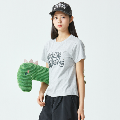 [소이] 여자 여름신상 4부빈티지멜란지 크롭티(26M5452)