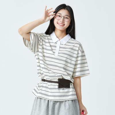 [소이] 여자 여름신상 5부루즈핏스트라이프카라티(26M5451)