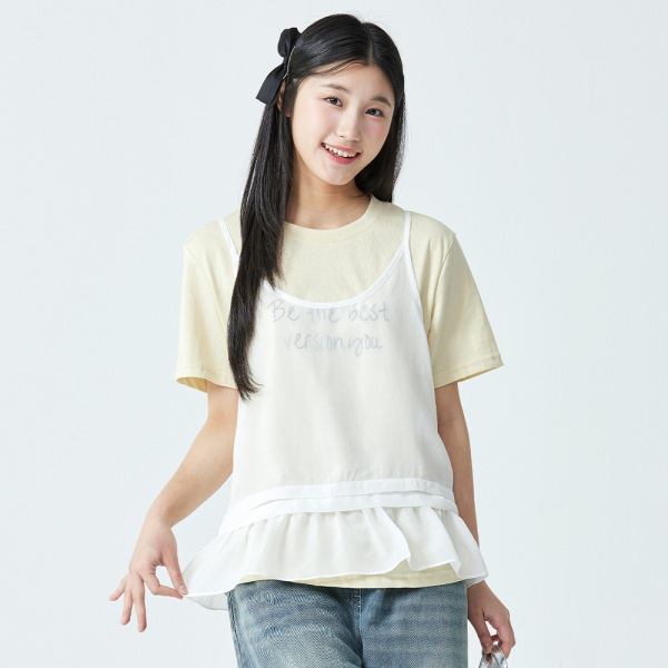 [소이] 여자 여름신상 5부블라우스뷔스티에세트티(26M3478)