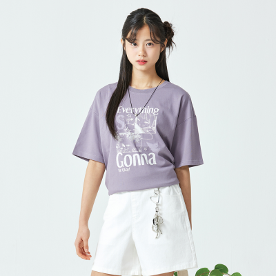 [소이] 여자 여름신상 5부카툰일러스트티(26M0454)