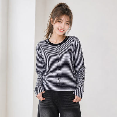 [에꼴리에] 여자 가을신상 스트라이프 나시세트가디건(26C5182)