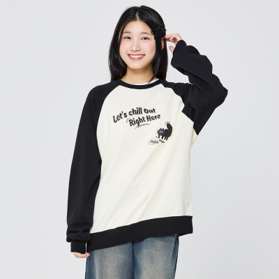 [소이] 여자 가을신상 캣래글런맨투맨티(26F0457)